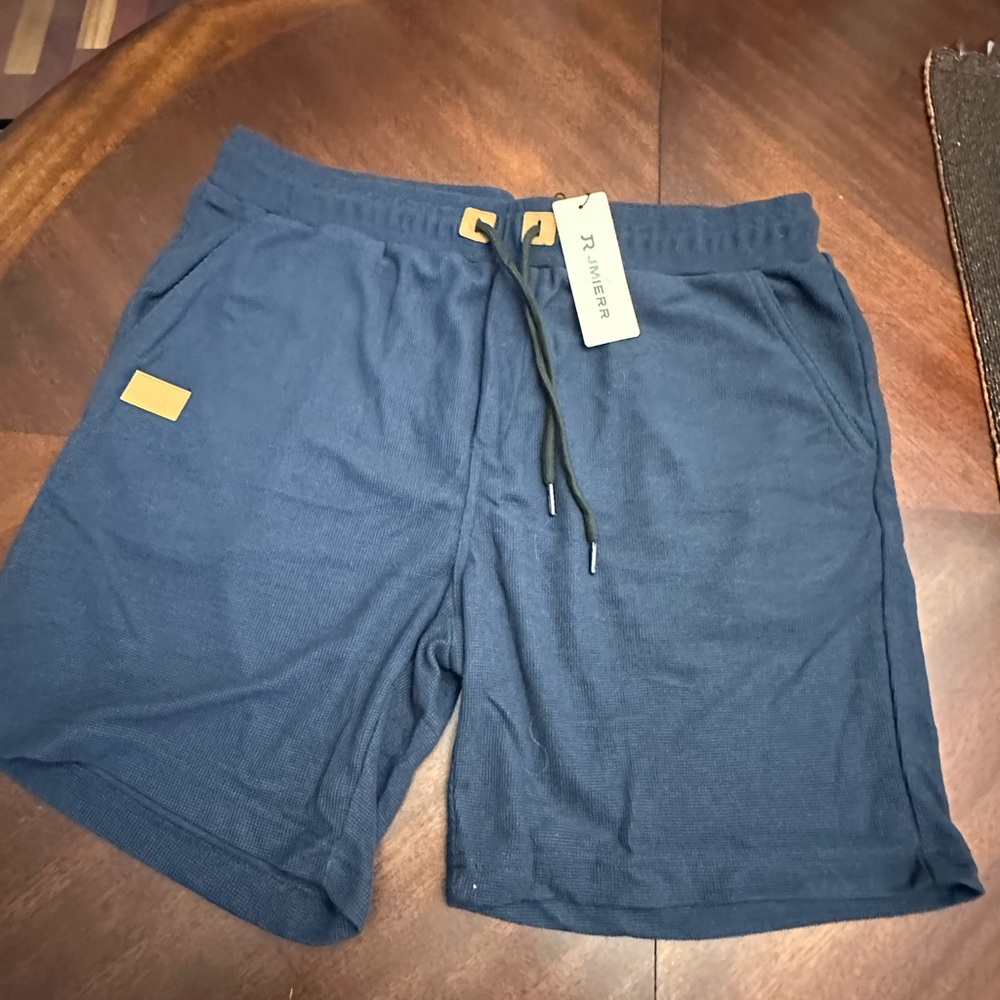 NWT JMIERR Men's Blue Drawstring Shorts Size 40